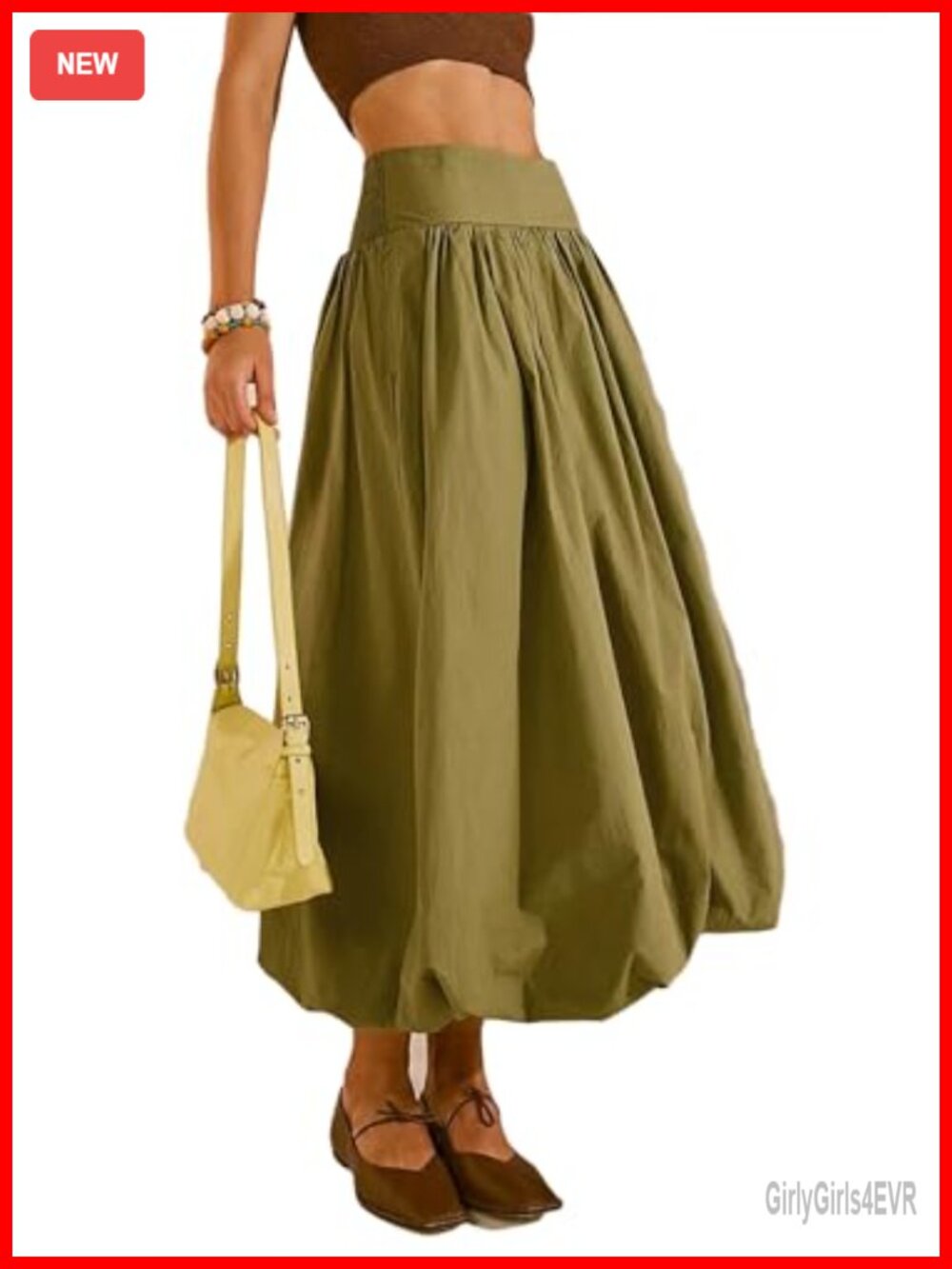 Women's Y2K Bubble Maxi Skirt A-Line Pleated Cotton Polyester Summer